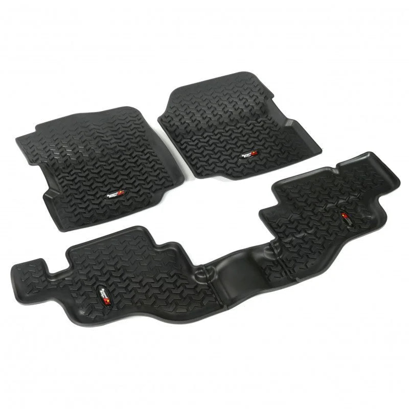 Rugged Ridge Floor Liner Front/Rear Black 1976-1986 Jeep CJ-7 / Jeep Wrangler 87-95 / YJ - Side View