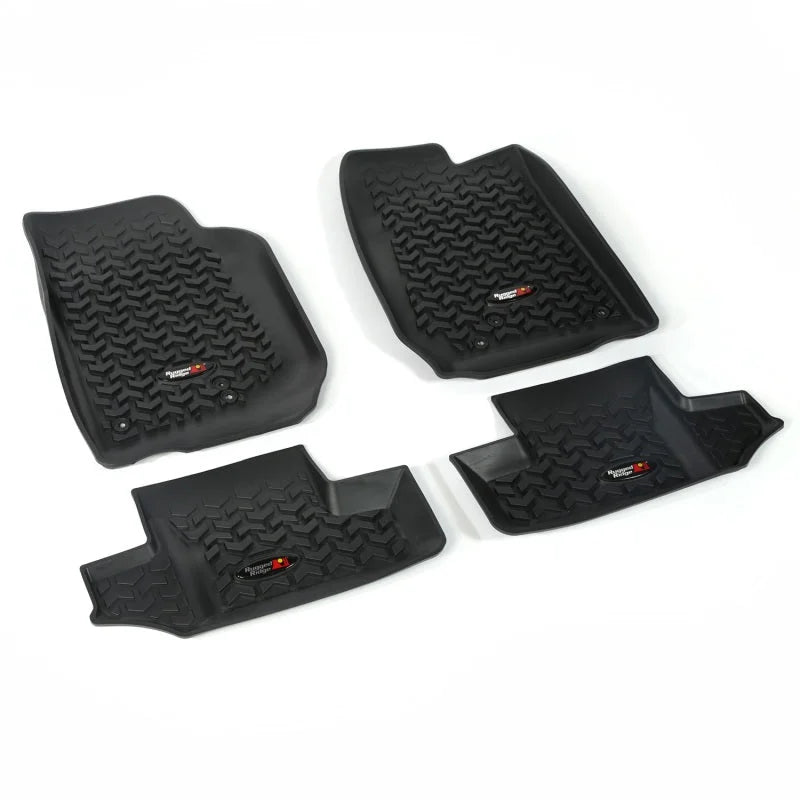 Rugged Ridge Floor Liner Front/Rear Black 2007-2018 Jeep Wrangler JK 2 Dr - Main Product View