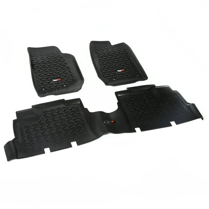 Rugged Ridge Floor Liner Front/Rear Black 2007-2018 Jeep Wrangler JK 4 Dr - Side View