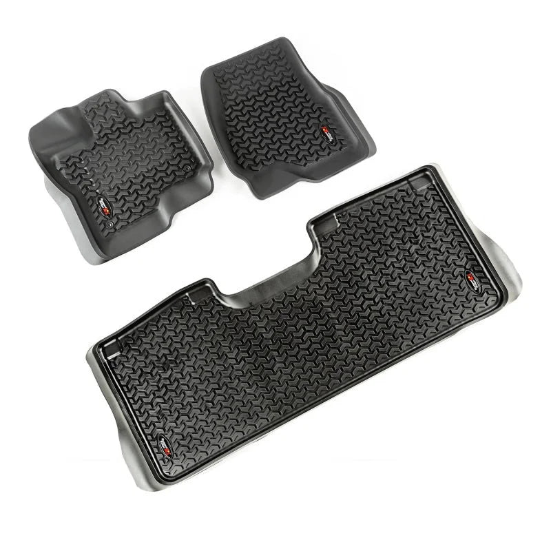 Rugged Ridge Floor Liner Front/Rear Black 2015-2017 Ford F-150 / Raptor - Main Product View