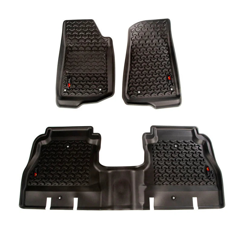 Rugged Ridge Floor Liner Front/Rear Black 2018-2020 Jeep Wrangler JL 4 Dr - Main Product View