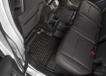 Load image into Gallery viewer, Rugged Ridge Floor Liner Front/Rear Black 2018-2020 Jeep Wrangler JL 4 Dr - Installation View