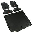 Load image into Gallery viewer, Rugged Ridge Floor Liner Front/Rear/Cargo Black 2007-2010 Jeep Wrangler JK 2 Dr - Side View