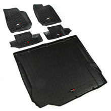 Load image into Gallery viewer, Rugged Ridge Floor Liner Front/Rear/Cargo Black 2007-2010 Jeep Wrangler JK 2 Dr - Side View