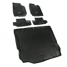 Load image into Gallery viewer, Rugged Ridge Floor Liner Front/Rear/Cargo Black 2011-2018 Jeep Wrangler JK 2 Dr - Side View