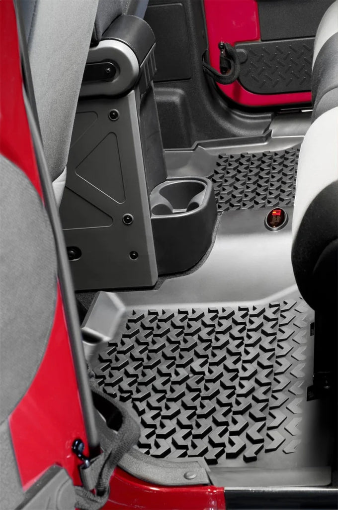 Rugged Ridge Floor Liner Front/Rear/Cargo Black 2011-2018 Jeep Wrangler Unlimited JK 4 Dr - Additional View 5