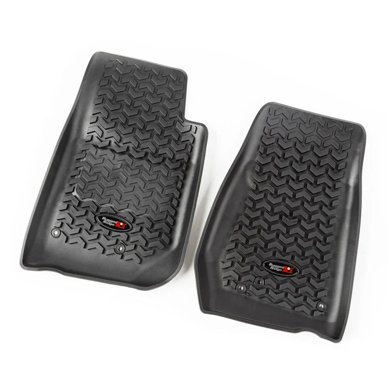 Rugged Ridge Floor Liner Front/Rear/Cargo Black 2011-2018 Jeep Wrangler Unlimited JK 4 Dr - Additional View 6