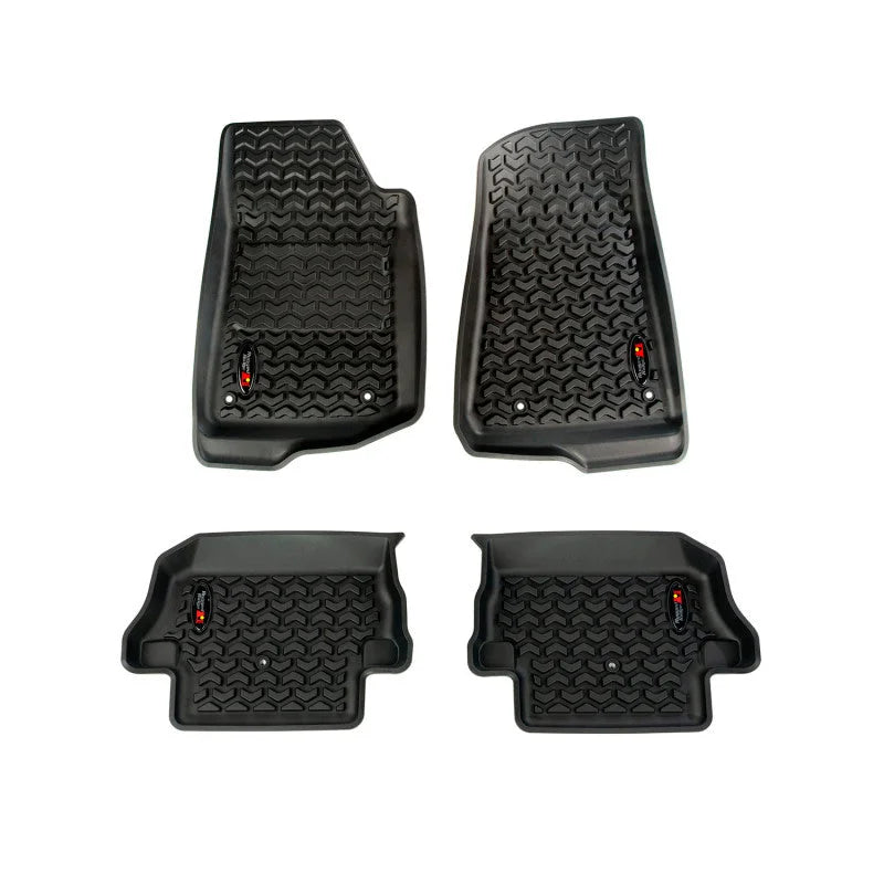Rugged Ridge Floor Liner Kit Black F/R 18-20 Jeep Wrangler JL 2Dr - Main Product View