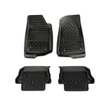 Load image into Gallery viewer, Rugged Ridge Floor Liner Kit Black F/R 18-20 Jeep Wrangler JL 2Dr - Main Product View