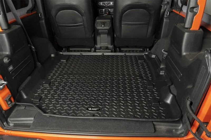 Rugged Ridge Floor Liner Kit Black F/R/Full Cargo 18-20 Jeep Wrangler JL 2Dr - Side View