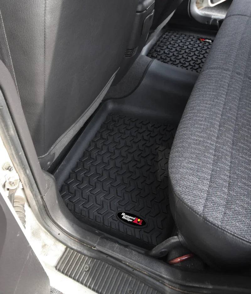 Rugged Ridge Floor Liner Rear Black 1984-2001 Jeep Cherokee XJ - Side View
