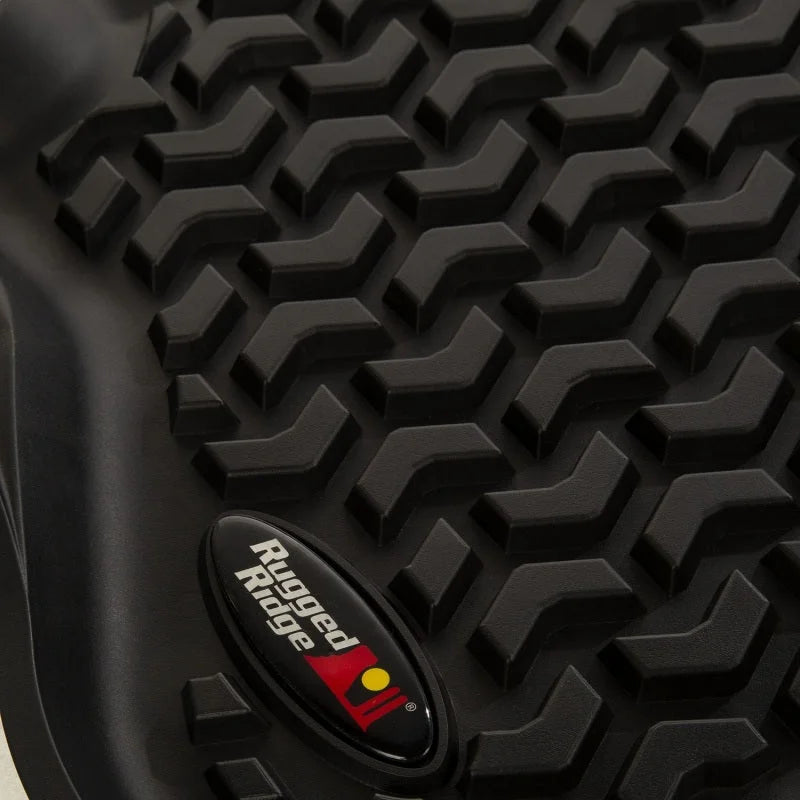 Rugged Ridge Floor Liner Rear Black 2018-2020 Jeep Wrangler JL 4 Dr - Installation View