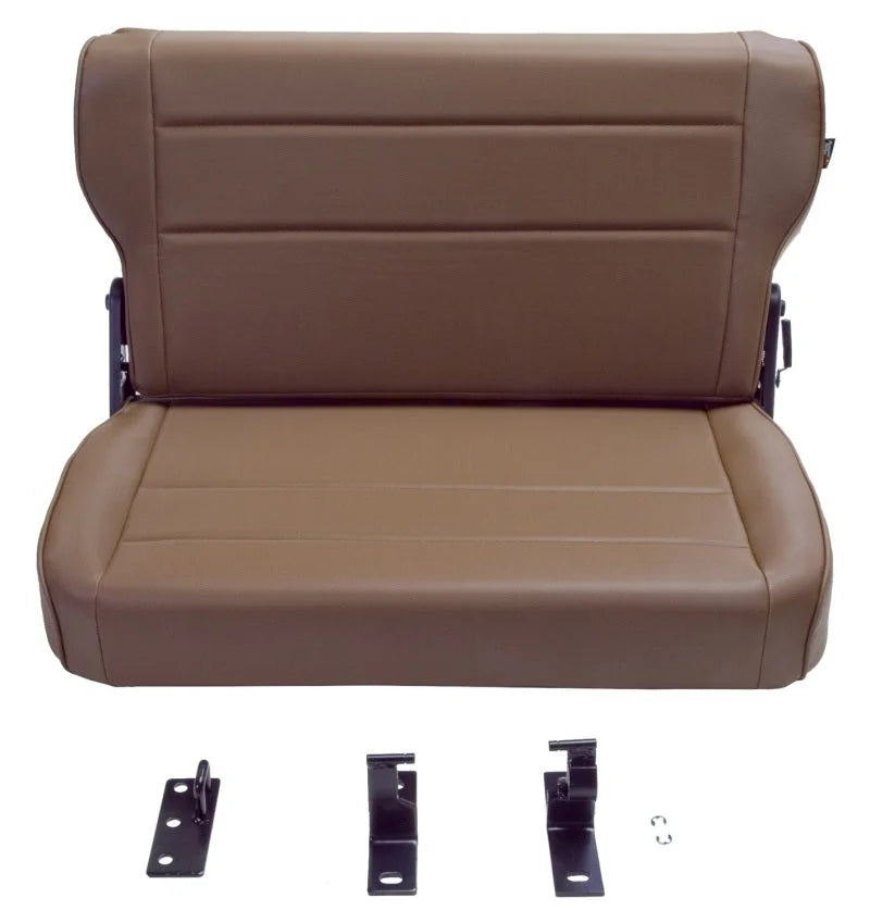 Rugged Ridge Fold & Tumble Rear Seat Spice 76-95 Jeep CJ / Jeep Wrangler - Back View