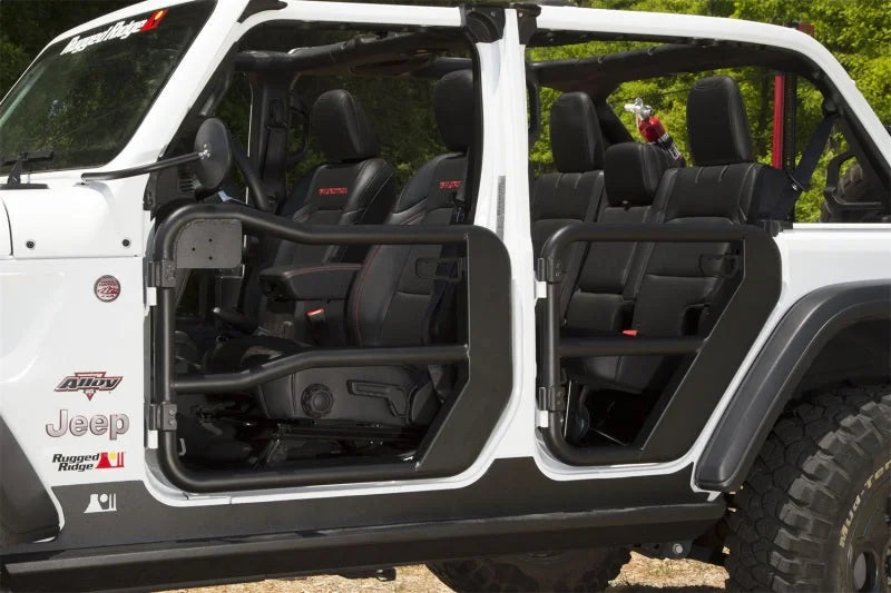 Rugged Ridge Fortis Front Tube Doors 18-20 Jeep JL / 2020 JT - Back View
