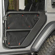 Load image into Gallery viewer, Rugged Ridge Fortis Tube Door Covers Rear Pair Black 18-20 Jeep Wrangler JLU - Side View