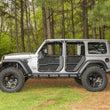 Load image into Gallery viewer, Rugged Ridge Fortis Tube Door Covers Rear Pair Black 18-20 Jeep Wrangler JLU - Back View