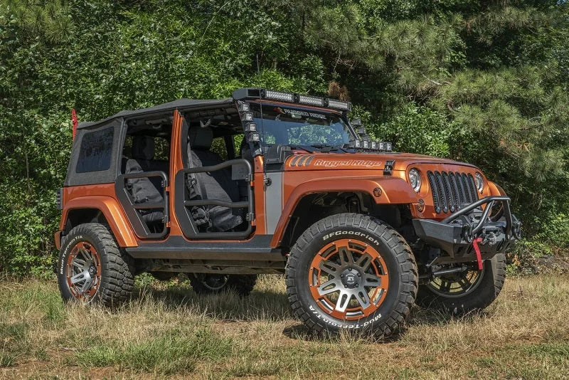 Rugged Ridge Fortis Tube Doors Front 07-18 Jeep Wrangler JK - Side View