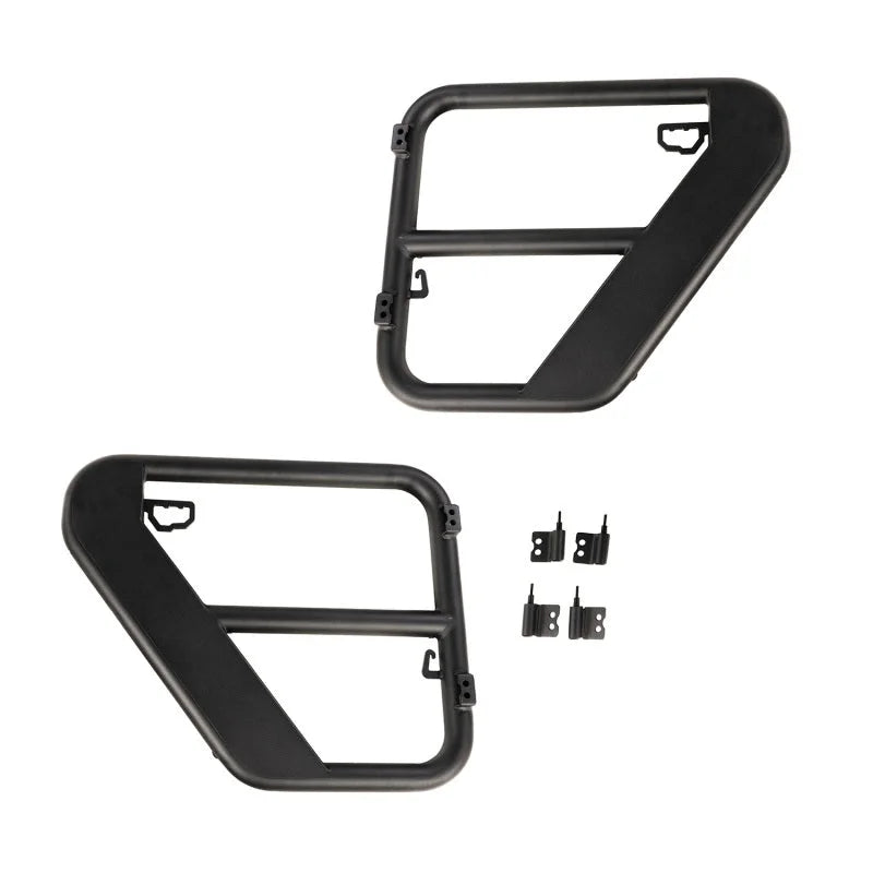 Rugged Ridge Fortis Tube Doors Rear 07-18 Jeep Wrangler JK 4-Dr - Main Product View