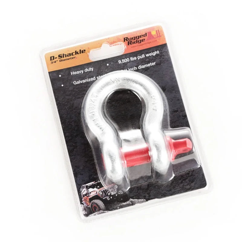 Rugged Ridge Galvanized 9500lb 3/4in D-Ring - Back View