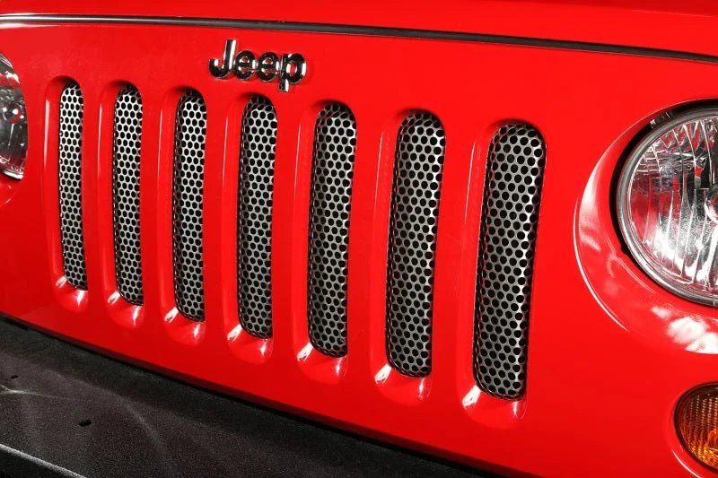 Rugged Ridge Grille Insert Satin Stainless 07-18 Jeep Wrangler - Side View