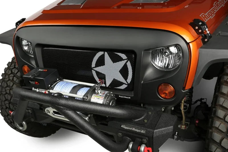 Rugged Ridge Grille Insert Star 07-18 Jeep Wrangler - Side View