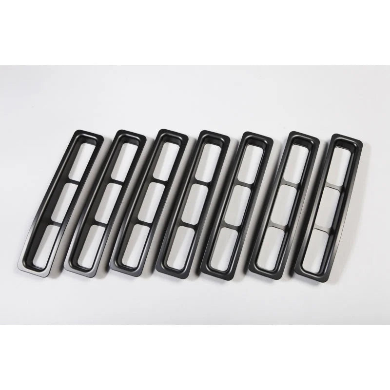 Rugged Ridge Grille Inserts Black 97-06 Jeep Wrangler - Side View