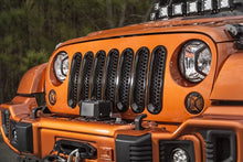 Load image into Gallery viewer, Rugged Ridge Grille Inserts Perforated 07-18 Jeep Wrangler - Back View