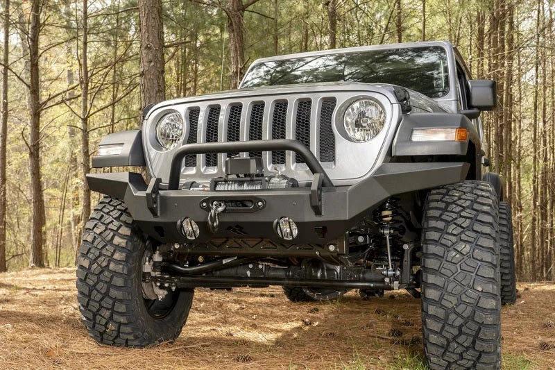 Rugged Ridge HD Bumper Full Width Front 07-18 Jeep Wrangler JK 18-20 Jeep Wrangler JL 2020 JT - Side View
