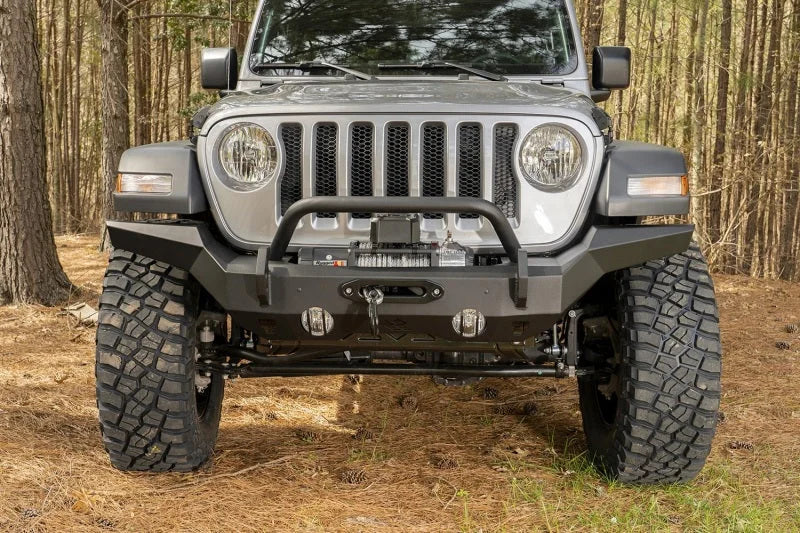 Rugged Ridge HD Bumper Full Width Front 07-18 Jeep Wrangler JK 18-20 Jeep Wrangler JL 2020 JT - Back View