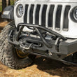 Load image into Gallery viewer, Rugged Ridge HD Bumper Stubby Front 07-18 Jeep Wrangler JK 18-20 Jeep Wrangler JL 2020 JT - Back View
