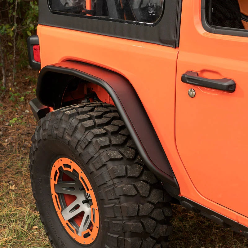 Rugged Ridge HD Steel Tube Fenders Full Set Black 18-19 JL - Side View