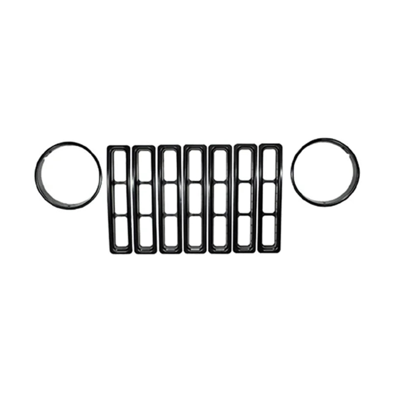 Rugged Ridge Headlight Bezels Black 97-06 Jeep Wrangler - Detail View