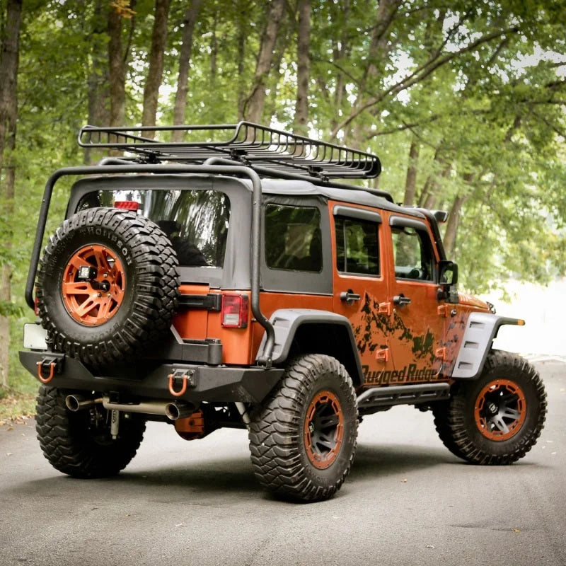 Rugged Ridge Hurricane Fender Flare Kit EU Textured 07-18 Jeep Wrangler JK - Back View