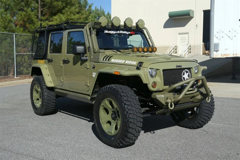Rugged Ridge Hurricane Fender Flare Kit US Smooth 07-18 Jeep Wrangler JK - Side View