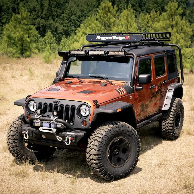 Rugged Ridge Hurricane Flat Fender Flare Kit 07-18 Jeep Wrangler - Installation View