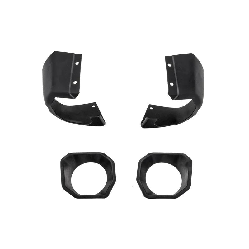 Rugged Ridge Jeep 19-22 Wrangler JL/20-22 Gladiator Venator Front Bumper Stubby Ends - Black - Main Product View