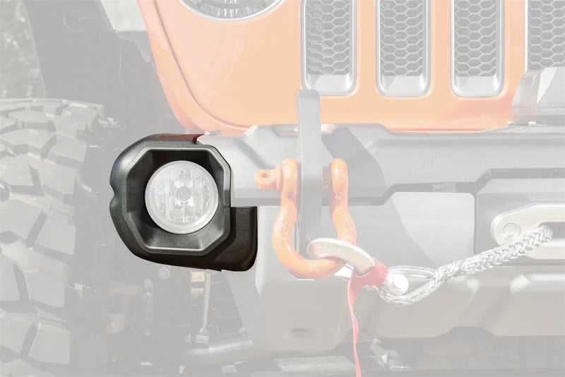 Rugged Ridge Jeep 19-22 Wrangler JL/20-22 Gladiator Venator Front Bumper Stubby Ends - Black - Detail View