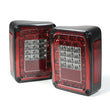 Load image into Gallery viewer, Rugged Ridge Led Tail Light Set Smoke 07-18 Jeep Wrangler - Back View
