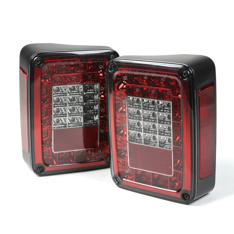 Rugged Ridge Led Tail Light Set Smoke 07-18 Jeep Wrangler - Back View