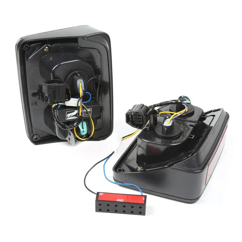Rugged Ridge Led Tail Light Set Smoke 07-18 Jeep Wrangler - Installation View