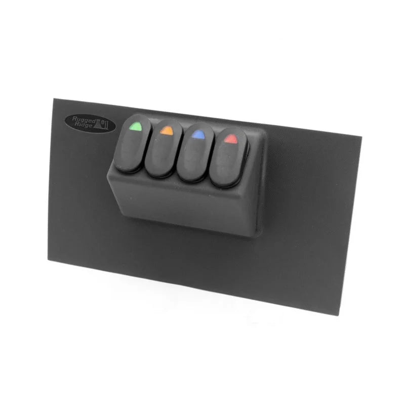 Rugged Ridge Lower Switch Panel Kit 07-10 Jeep Wrangler JK - Main Product View