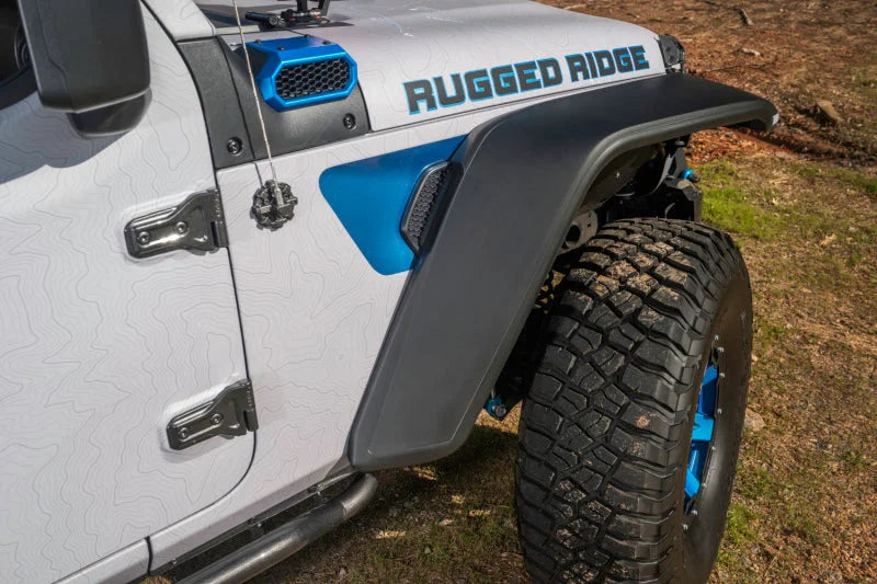 Rugged Ridge Max Terrain Fender Flare Set F & R 18-22 Jeep Wrangler JL - Side View