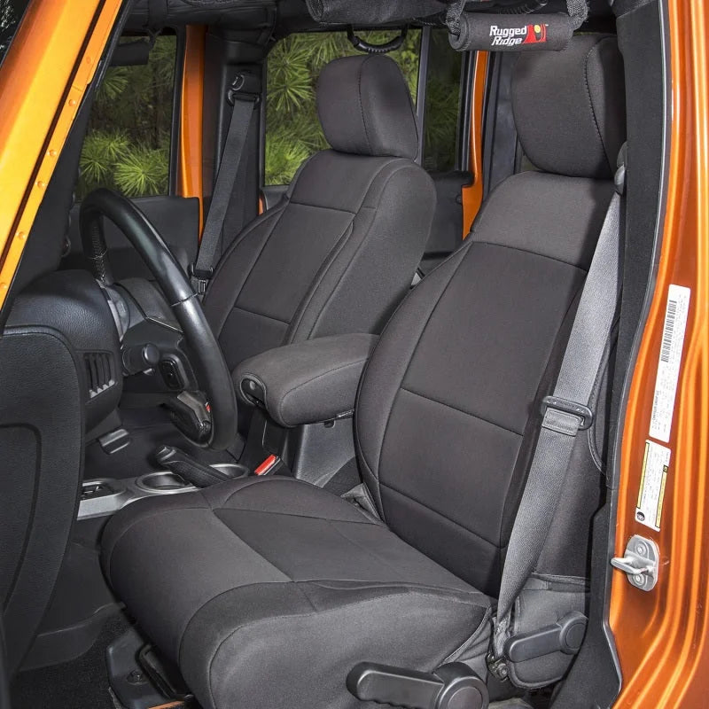 Rugged Ridge Neoprene Front Seat Covers 11-18 Jeep Wrangler JK - Side View