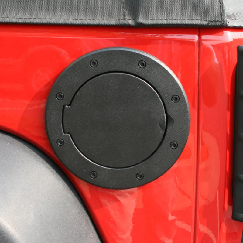 Rugged Ridge Non-Locking Gas Cap Door Black 07-18 Jeep Wrangler - Main Product View