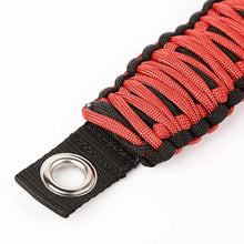 Load image into Gallery viewer, Rugged Ridge Paracord A-Pillar Grab Handle Red 07-18 Jeep Wrangler JK - Detail View