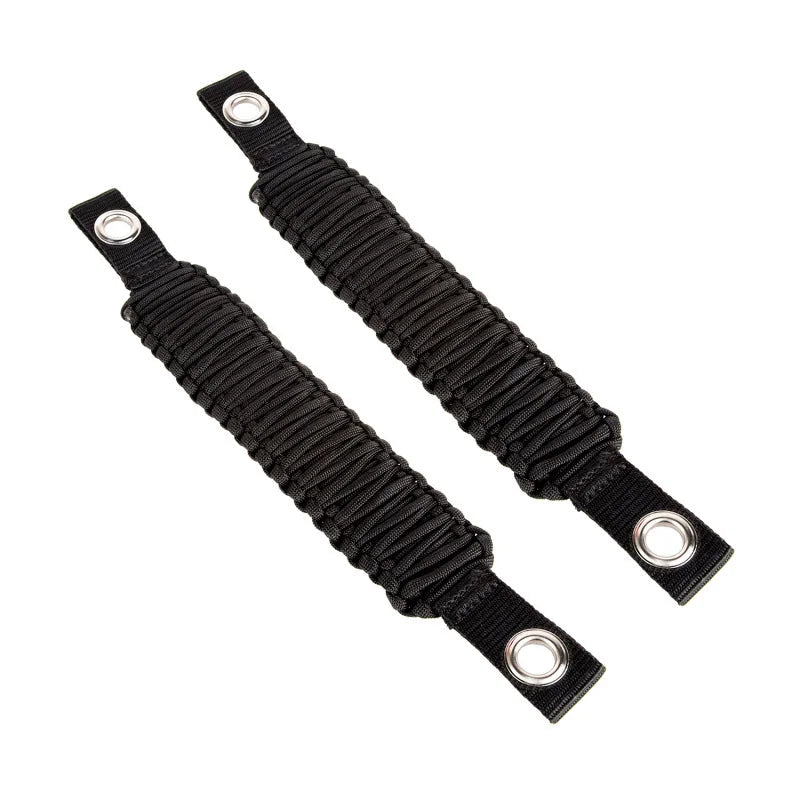 Rugged Ridge Paracord A-Pillar/Seat Mnt Hdle Black 07-18 Jeep Wrangler JK - Main Product View