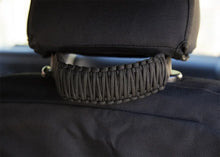 Load image into Gallery viewer, Rugged Ridge Paracord A-Pillar/Seat Mnt Hdle Black 07-18 Jeep Wrangler JK - Back View