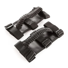 Load image into Gallery viewer, Rugged Ridge Paracord Grab Handles Black/Black Pair - Main Product View