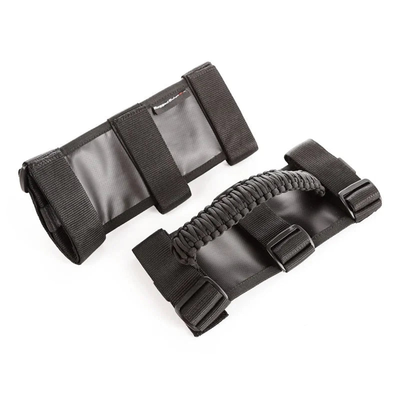 Rugged Ridge Paracord Grab Handles Black/Black Pair - Installation View
