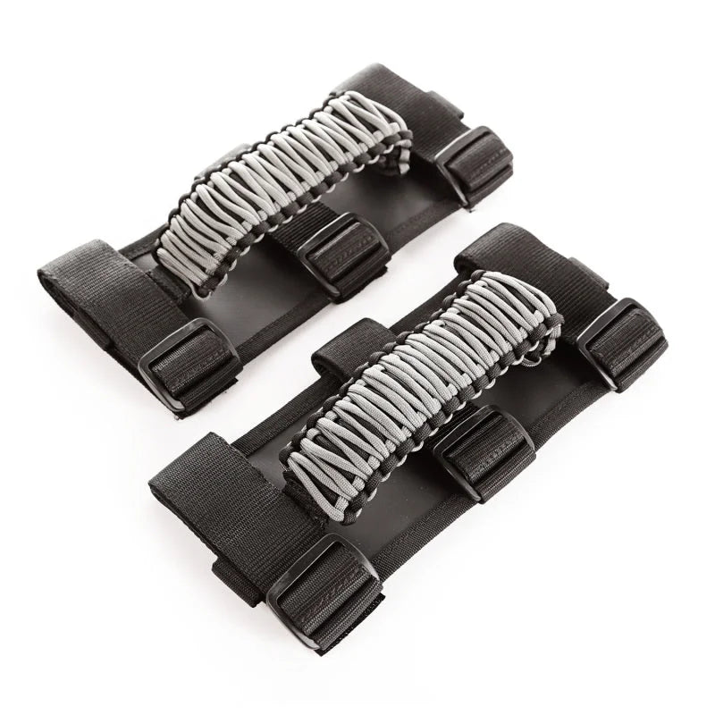 Rugged Ridge Paracord Grab Handles Gray/Black Pair - Main Product View